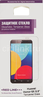 Защитное стекло для экрана REDLINE для Huawei Honor 6x, 1 шт [ут000010563]