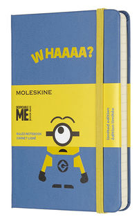 Блокнот Moleskine Limited Edition MINIONS Pocket 90x140мм 192стр. линейка голубой [lemi01mm710b29]