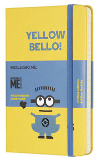 Блокнот Moleskine Limited Edition MINIONS Pocket 90x140мм 192стр. линейка желтый [lemi01mm710m10]