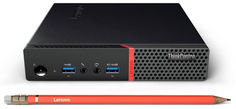 Компьютер LENOVO ThinkCentre M600 TINY, Intel Pentium J3710, DDR3 4Гб, 128Гб(SSD), Intel HD Graphics 405, noOS, черный [10g9001mru]