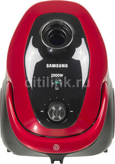 Пылесос SAMSUNG VC20M257AWR, 2000Вт, красный