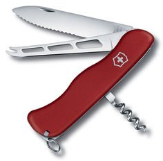 Складной нож VICTORINOX CHEESE KNIFE, 6 функций, 111мм, красный [0.8303.w]