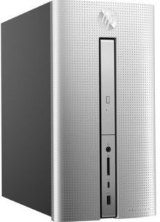 Компьютер HP Pavilion 570-p051ur, Intel Core i5 7400, DDR4 8Гб, 2Тб, 128Гб(SSD), NVIDIA GeForce GTX 1050 - 2048 Мб, DVD-RW, Windows 10, серебристый [1gs91ea]