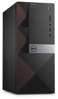 Компьютер DELL Vostro 3667, Intel Pentium G4400, DDR4 4Гб, 500Гб, Intel HD Graphics 510, CR, Windows 10 Home, черный [3667-8060]