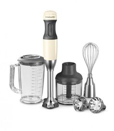 Блендер KITCHENAID 5KHB2571, погружной, серый/кремовый