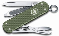 Складной нож VICTORINOX Alox Classic, 5 функций, 58мм, оливковый [0.6221.l17]