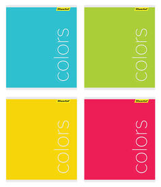 Тетрадь Silwerhof 811509-55 48л. лин. A5 Моноколор 4диз. картон вод.лак скрепка