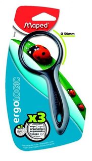 Лупа офисная Maped 39100 ERGOLOGIC d=50мм x3 стекло