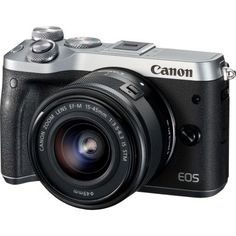 Фотоаппарат CANON EOS M6 kit ( 15-45 IS STM f/ 3.5-6.3), черный/ серебристый [1725c012]