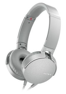 Наушники SONY MDR-XB550AP, накладные, белый, проводные