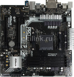 Материнская плата ASROCK AB350M PRO4, SocketAM4, AMD B350, mATX, Ret