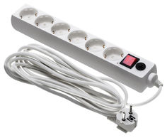 Сетевой фильтр BURO 600SH-16-5-W, 5м, белый