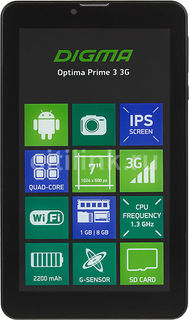 Планшет DIGMA Optima Prime 3 3G, 1GB, 8GB, 3G, Android 7.0 черный [ts7131mg]