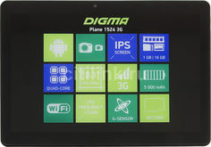 Планшет DIGMA Plane 1524 3G, 1GB, 16GB, 3G, Android 7.0 черный [ps1136mg]