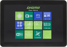 Планшет DIGMA Plane 1526 4G, 1GB, 16GB, 3G, 4G, Android 5.1 черный [ps1138ml]
