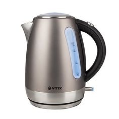 Чайник электрический VITEK VT-7025, 2150Вт, бежевый и серебристый