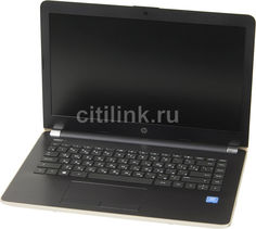 Ноутбук HP 14-bs011ur, 14&quot;, Intel Pentium N3710 1.6ГГц, 4Гб, 500Гб, Intel HD Graphics 405, Windows 10, 1ZJ56EA, золотистый