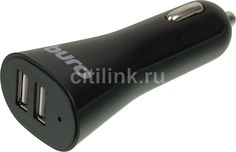 Автомобильное зарядное устройство BURO TJ-201B, 2xUSB, 4.8A, черный