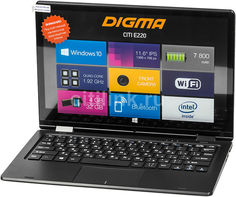 Ноутбук-трансформер DIGMA CITI E220, 11.6&quot;, Intel Atom X5 Z8350 1.44ГГц, 4Гб, 32Гб SSD, Intel HD Graphics 400, Windows 10 Home, ES2006EW, черный