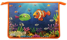 Папка для тетрадей Silwerhof 671914 Рыбки A4 340х245х40мм 1отд. пласт./лам.карт. на молнии