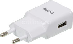 Сетевое зарядное устройство BURO TJ-248W QC 3.0, USB, 2.4A, белый