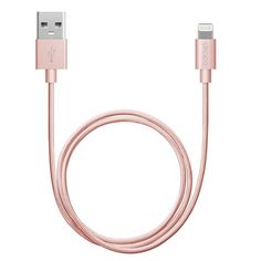 Кабель DEPPA Lightning MFi - USB 2.0, 1.2м, розовый [72209]