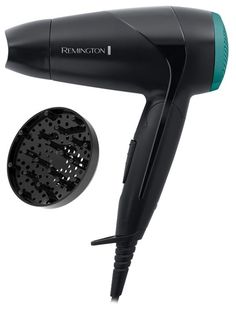 Фен REMINGTON D1500, дорожный, 2000Вт, черный