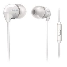 Гарнитура PHILIPS SHE3515WT/00, вкладыши, белый, проводные