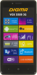 Смартфон DIGMA S509 3G VOX, черный