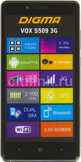 Смартфон DIGMA S509 3G VOX, серебристый