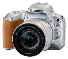 Зеркальный фотоаппарат CANON EOS 200D kit ( EF-S 18-55mm f/3.5-5.6 IS STM), серебристый