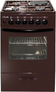 Газовая плита ЛЫСЬВА ЭГ 1/3г01 МС-2у, электрическая духовка, коричневый