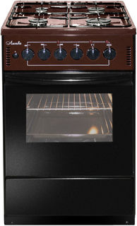 Газовая плита ЛЫСЬВА ЭГ 401-2у, электрическая духовка, коричневый
