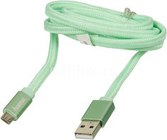 Кабель HAMA 00178203, microUSB - USB 2.0, 1м, зеленый