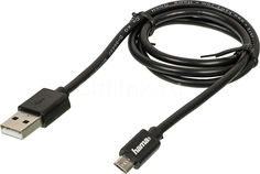 Кабель HAMA 00173672, microUSB - USB 2.0, 0.6м, черный