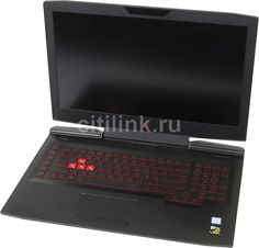 Ноутбук HP Omen 17-an058ur, 17.3&quot;, Intel Core i7 7700HQ 2.8ГГц, 8Гб, 1000Гб, 128Гб SSD, nVidia GeForce GTX 1050 Ti - 4096 Мб, Windows 10, 2MF72EA, черный