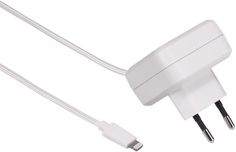 Сетевое зарядное устройство HAMA H-134606, 8-pin Lightning (Apple), 2.4A, белый