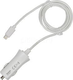 Автомобильное зарядное устройство HAMA H-134607, 8-pin Lightning (Apple), 2.4A, белый