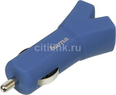 Автомобильное зарядное устройство HAMA Design Line, USB, 3.4A, синий