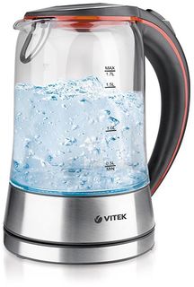 Чайник электрический VITEK VT-7005-01, 2200Вт, серебристый