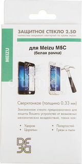 Защитное стекло для экрана DF mzColor-14 для Meizu M5C, 1 шт, белый [df mzcolor-14 (white)]