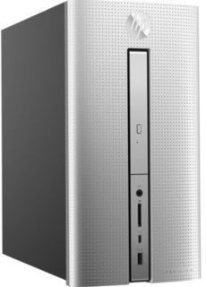 Компьютер HP Pavilion 570-p002ur, Intel Core i3 7100, DDR4 4Гб, 256Гб(SSD), Intel HD Graphics 630, DVD-RW, Windows 10, серебристый [1zp76ea]