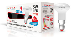 Лампа SUPRA SL-LED-PR-R39, 5Вт, 400lm, 30000ч, 4000К, E14, 3 шт. [10284]