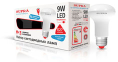 Лампа SUPRA SL-LED-PR-R63, 9Вт, 720lm, 30000ч, 2700К, E27, 3 шт. [10285]