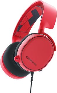 Наушники с микрофоном STEELSERIES Arctis 3, мониторы, красный [61435]