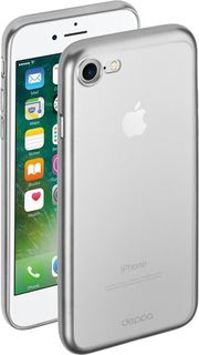 Чехол (клип-кейс) DEPPA Gel Plus Case, для Apple iPhone 7/8, серебристый [85282]