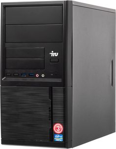 Компьютер IRU Office 313, Intel Core i3 7100, DDR4 4Гб, 1000Гб, Intel HD Graphics 630, Windows 10 Home, черный [496576]