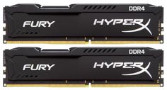 Модуль памяти KINGSTON HyperX FURY Black HX421C14FB2K2/16 DDR4 - 2x 8Гб 2133, DIMM, Ret