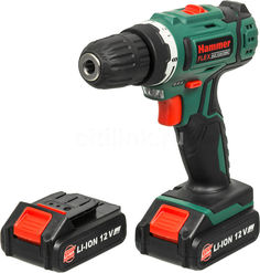 Дрель-шуруповерт HAMMER Flex ACD125Li, с двумя аккумуляторами [356041]