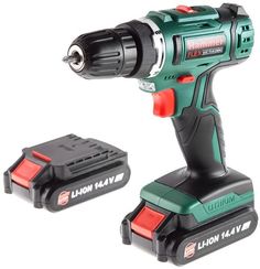 Дрель-шуруповерт HAMMER Flex ACD145Li, с двумя аккумуляторами [356042]